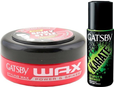 

Gatsby Styling Wax Power & Sp[ikes ,Karate Deodorant Spray(Set of 2)