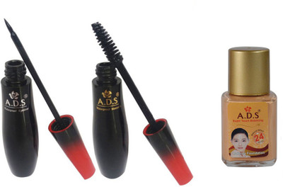 ADS Waterproof Eyeliner / Mascara / Foundation(Set of 3)