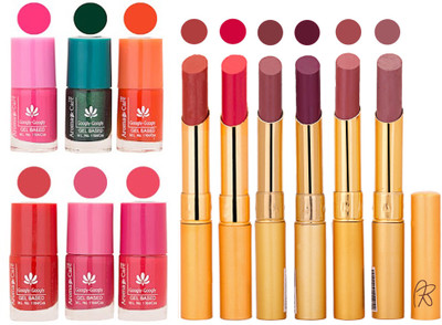 

Aroma Care Perfect Combo of Nail Polish and Rythm Lipstick Popular Shades in Wholesale Rate 2332017152(Set of 12)