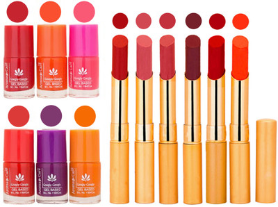

Aroma Care Nail Polish Set and Rythm Lipstick Sets ( Modern Shades) 1803201749(Set of 12)