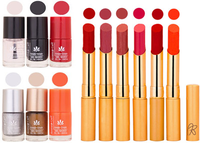 

Aroma Care 6 Nail Polish Set Rythm 6 Pcs Lipstick 6 Awesome Color for Fashion Women 2332017116(Set of 12)