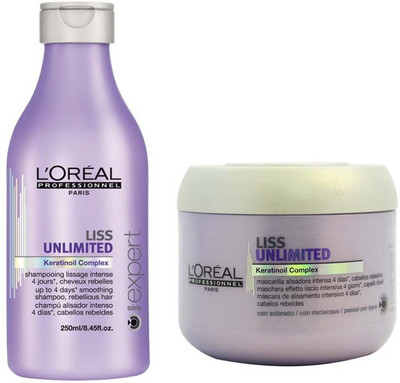 L'Oreal Paris Liss Unlimited Keratinoil Complex Shampoo with mask(2 Items in the set)