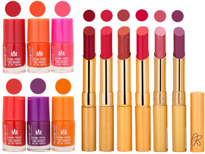 

Aroma Care Nail Polish Set and Rythm Lipstick Sets ( Modern Shades) 1803201733(Set of 12)