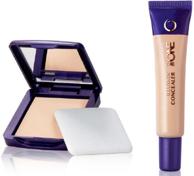 

Oriflame Sweden The One Illuskin Compact(medium) and Concealer(light)(Set of 2)