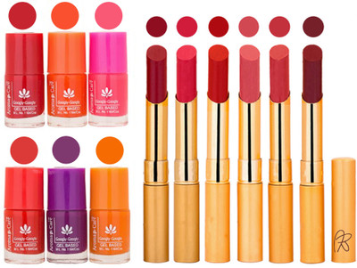 

Aroma Care Nail Polish Set and Rythm Lipstick Sets ( Modern Shades) 1803201701(Set of 12)