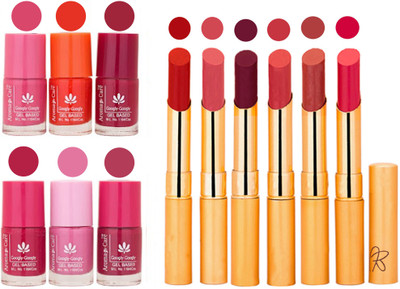 

Aroma Care Quick Dry Nail Polish and Rythm Lipstick Combo 1803201925(Set of 12)