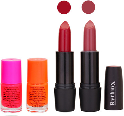 

Rythmx FB RYTH BLK LIPSTICKS AND NAIL POLISH IMPORTANT COMBO 58(Set of 4)