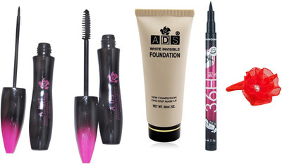 

ADS Eyeliner, Mascara, Foundation, band and Sketch Pen Eye liner(Set of 5)