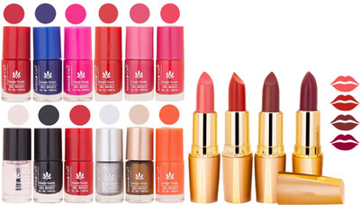 

Aroma Care All About Nail 12 Piece Color Nail Lacquer Combo Set + 4 Rythm Creamy Matte Lipstick Combo 36(Set of 16)