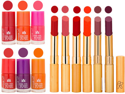 

Aroma Care Nail Polish Set and Rythm Lipstick Sets ( Modern Shades) 1803201772(Set of 12)