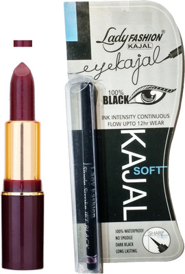 

Lady Fashion Lipstick And Kajal Combo(Set of 2)