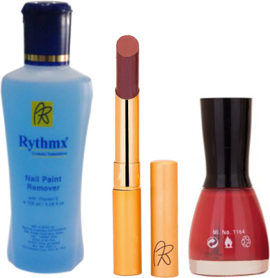 

Rythmx RythmX Brown Lipstick +Nail Polish Combo 2206201633(Set of 3)