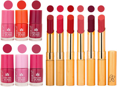 

Aroma Care Quick Dry Nail Polish and Rythm Lipstick Combo 1803201867(Set of 12)