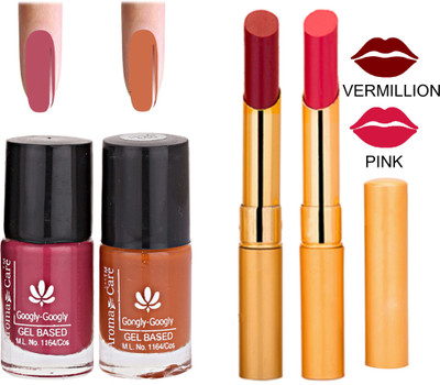 

Aroma Care Nail Polish RHYTHM Pink Lipstick Combo 124(Set of 4)