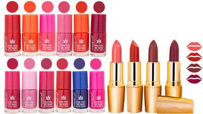 

Aroma Care All About Nail 12 Piece Color Nail Lacquer Combo Set + 4 Rythm Creamy Matte Lipstick Combo 30(Set of 16)