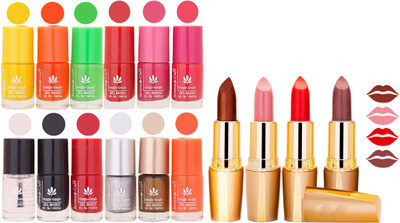 

Aroma Care Lot of 12-piece Surprise Nail Polish Set and Rythm Lipsticks Combo 113(Set of 16)