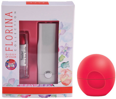 

Blue Heaven Florina Glossy Lipstick (Desert Rose) & Lip Balm Strawberry (8 GM)(Set of 2)