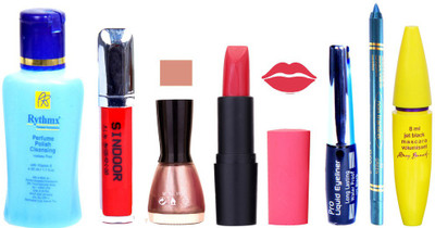 

Rythmx Remover + OTG Lipstick And Nail Polish, Eyliner, Sindoor, Kajal, Mascara Makeup Combo(Set of 7)
