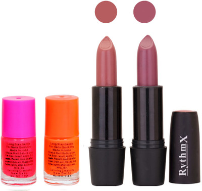

Rythmx FB RYTH BLK LIPSTICKS AND NAIL POLISH IMPORTANT COMBO 024(Set of 4)