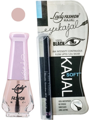 

Lady Fashion Nail Polish and Kajal Combo 2010201618(Set of 2)