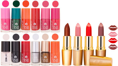 

Aroma Care Lot of 12-piece Surprise Nail Polish Set and Rythm Lipsticks Combo 114(Set of 16)