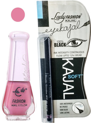 

Lady Fashion Nail Polish and Kajal Combo 2010201614(Set of 2)