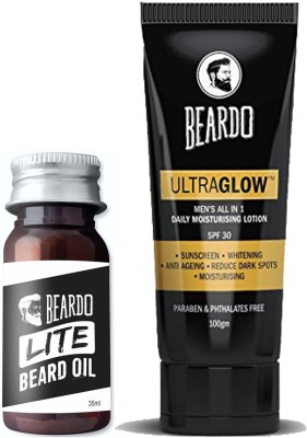 

Beardo Lite oil-Ultraglow Lotion 35ml and 100gm(Set of 2)