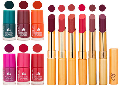 

Aroma Care Famous Combo of Nail Polish with Rythm Long Lasting Lipstick Sets 183201832(Set of 12)