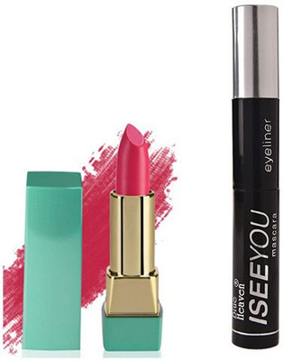 

Blue Heaven Mintz Glossy Lipstick (Desert Rose) & I See You 2 in 1 Mascara/Eyeliner(Set of 2)