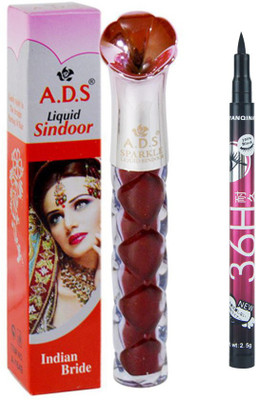 

ADS Sindoor with Sketch Pen Eyeliner(Set of 2)