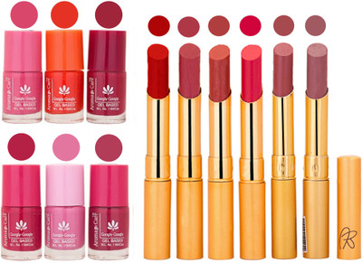 

Aroma Care Quick Dry Nail Polish and Rythm Lipstick Combo 1803201984(Set of 12)