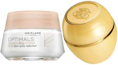 

Oriflame Sweden Optimals Even Out Day Cream SPF 20 + Tender Care Protecting Balm with Organic Honey(Set of 2)