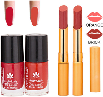 

Aroma Care Nail Polish RHYTHM Orange Lipstick Combo 104(Set of 4)
