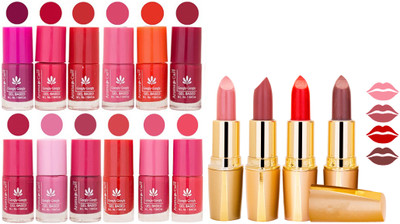 

Aroma Care Lot of 12-piece Surprise Nail Polish Set and Rythm Lipsticks Combo 161(Set of 16)