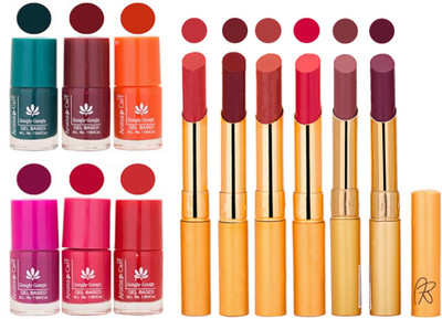 

Aroma Care Famous Combo of Nail Polish with Rythm Long Lasting Lipstick Sets 183201796(Set of 12)