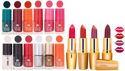 

Aroma Care All About Nail 12 Piece Color Nail Lacquer Combo Set + 4 Rythm Creamy Matte Lipstick Combo 07(Set of 16)
