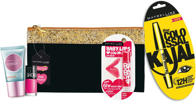 

Maybelline Makeup Essentials Pink with Pouch(Set of 4)