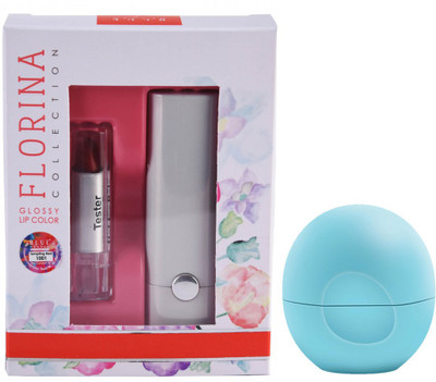 

Blue Heaven Florina Glossy Lipstick (Tempting Red) & Lip Balm Cocoa Butter (8 GM)(Set of 2)