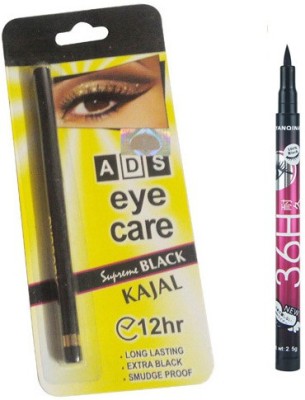ads Eye care Kajal with Sketch Pen Eyeliner(2 Items in the set)