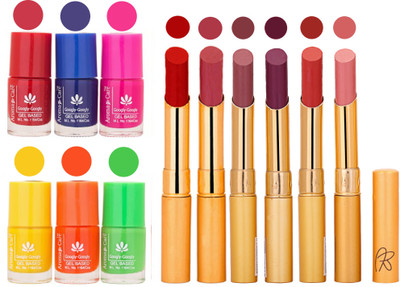 

Aroma Care Makeup Women Nail Polish and Exclusive Long Lasting Lipstick Set 126(Set of 12)