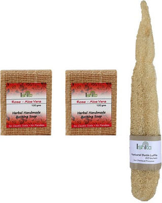

Ishita International Soaps and Loofah(Set of 3)