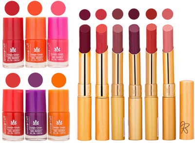 

Aroma Care Nail Polish Set and Rythm Lipstick Sets ( Modern Shades) 1803201841(Set of 12)