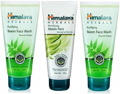 

Himalaya Purifying Neem Face Wash and Pack(Set of 3)