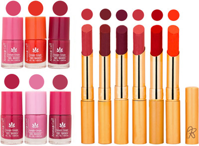 

Aroma Care Quick Dry Nail Polish and Rythm Lipstick Combo 1803201954(Set of 12)