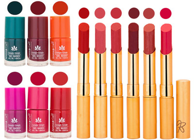 

Aroma Care Famous Combo of Nail Polish with Rythm Long Lasting Lipstick Sets 183201748(Set of 12)