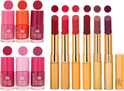 

Aroma Care Quick Dry Nail Polish and Rythm Lipstick Combo 1803201878(Set of 12)
