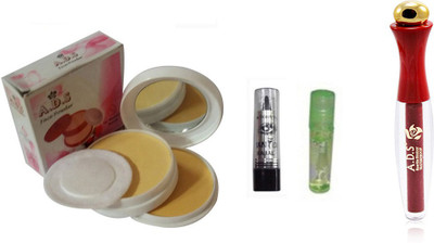 ADS 1657 Sindoor / Compact Powder / Kajal / Lip Gloss(Set of 4)