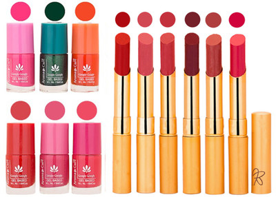 

Aroma Care Perfect Combo of Nail Polish and Rythm Lipstick Popular Shades in Wholesale Rate 2332017048(Set of 12)