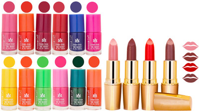 

Aroma Care Lot of 12-piece Surprise Nail Polish Set and Rythm Lipsticks Combo 149(Set of 16)