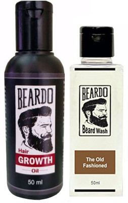 Beardo Growth oil-Old Fashioned Wash 50ml(Set of 2)